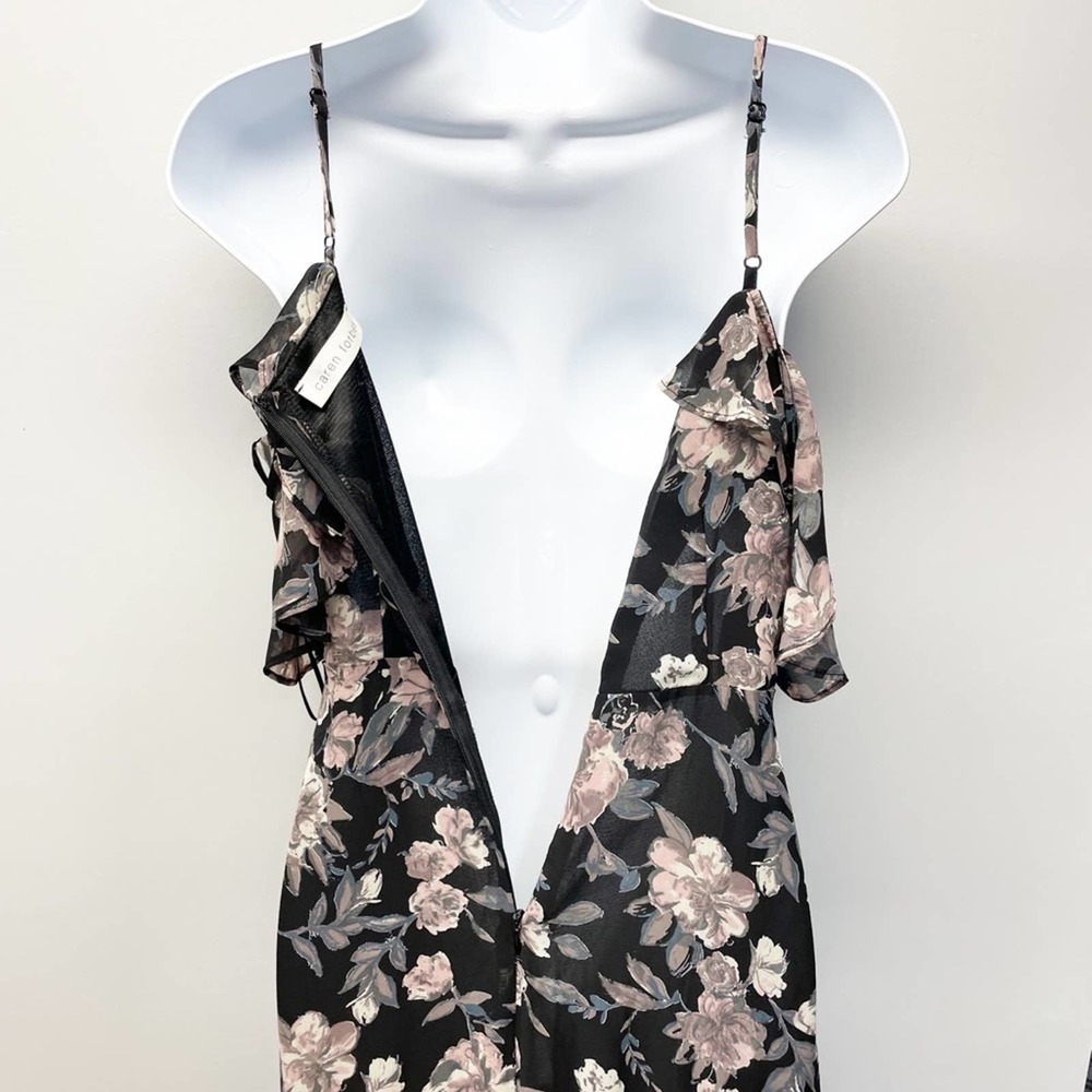 Caren Forbes Floral Ruffle Exposed Shoulder Maxi S - Picture 10 of 16